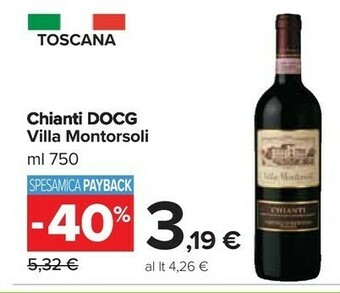 Carrefour Market Villa Montorsoli Chianti Docg offerta