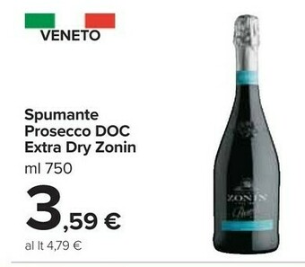 Carrefour Market Zonin Prosecco Extra Dry 750 G(ml) offerta