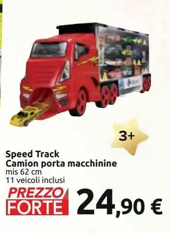 Carrefour Iper Speed track camion porta macchinine offerta