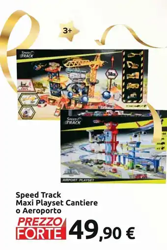Carrefour Iper Speed track maxi playset cantiere o aereoporto offerta