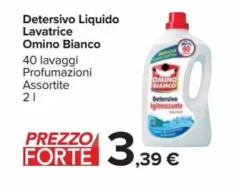 Carrefour Market Detersivo liquido lavatrice omino bianco offerta