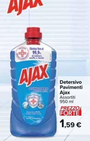 Carrefour Market Detersivo pavimenti ajax offerta