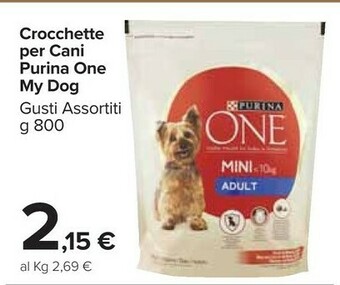 Carrefour Market Purina Crocchette Per Cani One My Dog offerta