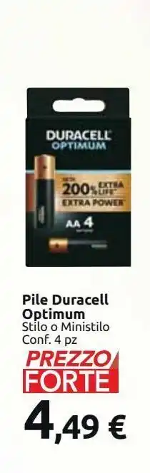 Pile duracell optimum
