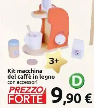 Carrefour Market Kit macchina del caffe in legno offerta