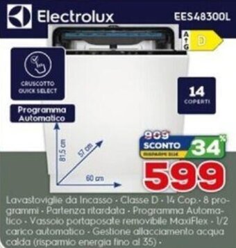 Euronics Electrolux Lavastoviglie da Incasso EES48300L offerta