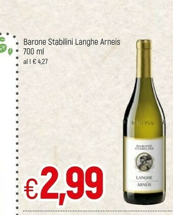 Famila Barone Stabilini Langhe Arneis offerta
