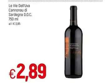 Famila Le Vie Dell'Uva Cannonau Di Sardegna DOC offerta