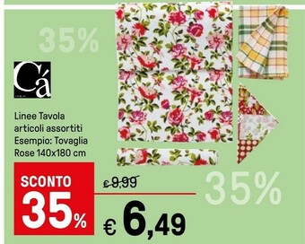 Iper La Grande Infiore Tovaglia Rose 140 X 180 Cm offerta