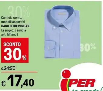Iper La Grande Danilo Trevigliani Camicia Art. Milano2 offerta