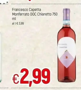 Francesco Capetta Monferrato DOC Chiaretto