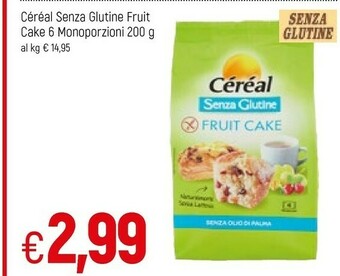 Cereal Senza Glutine Fruit Cake 6 Monoporzioni