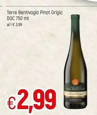 Famila Terre Bentivoglio Pinot Grigio DOC offerta