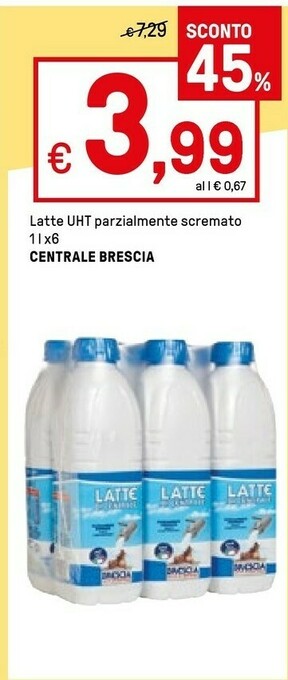 Iper La Grande Latte parzialmente scremato offerta
