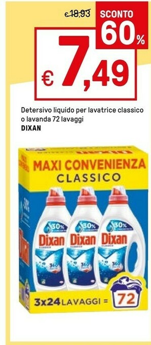 Iper La Grande Dixan Detersivo lavatrice offerta