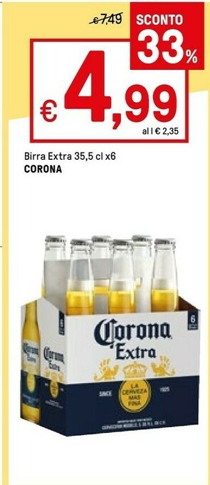 Iper La Grande Corona Extra Birra Corona offerta