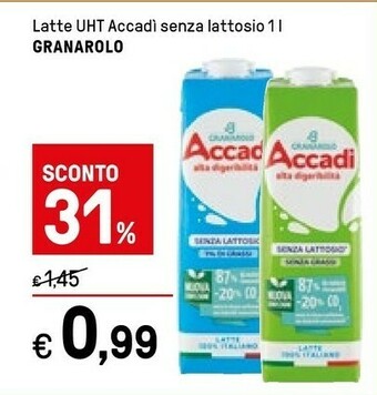 Iper La Grande Accadì Latte Granarolo offerta
