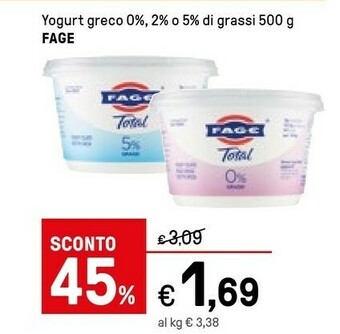 Iper La Grande Fage Yogurt greco offerta
