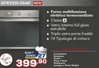 Euronics Glemgas Forno Multifunzione Elettrico Termoventilato offerta
