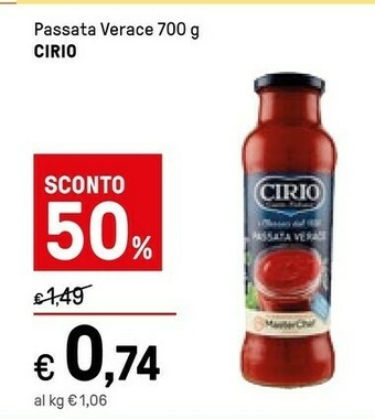 Iper La Grande Cirio Passata di pomodoro offerta
