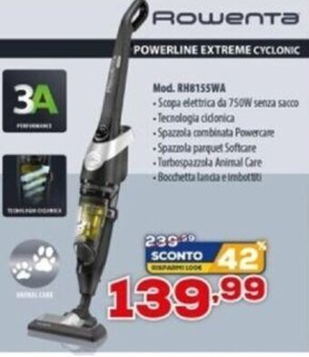 Euronics Rowenta Powerline Extreme Cyclonic offerta