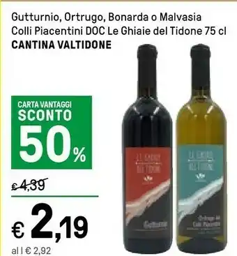 Iper La Grande Cantina valtidone Vino bianco offerta