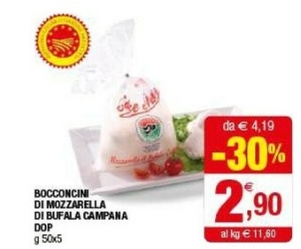 Iperal Bocconcini Di Mozzarella Di Bufala Campana DOP offerta