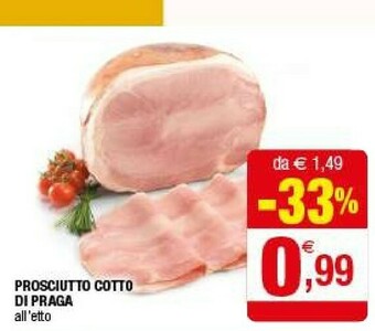 Iperal Prosciutto Cotto Di Praga offerta