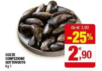 Cozze Confezione Sottovuoto