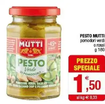 Iperal Mutti Pesto Pomodori Verdi offerta
