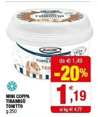 Iperal Tonitto Mini Coppa Tiramisu offerta
