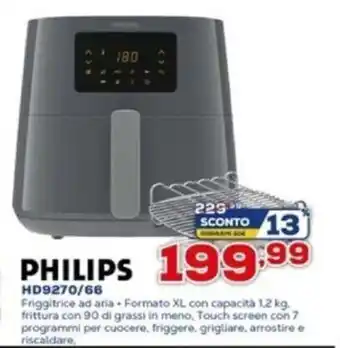 Euronics Philips Friggitrice Ad Aria HD9270/66 offerta