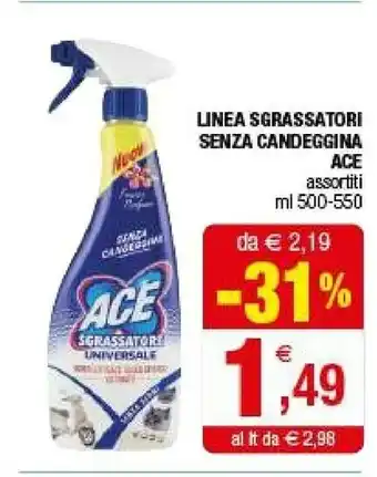 Iperal Ace Linea Sgrassatori Senza Candeggina offerta