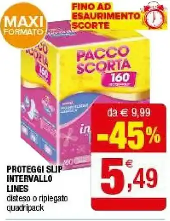 Iperal Lines Proteggi Slip Intervallo offerta