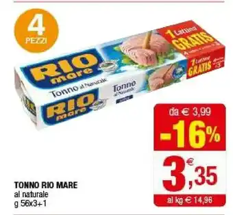 Iperal Rio Mare Tonno Al Naturale offerta