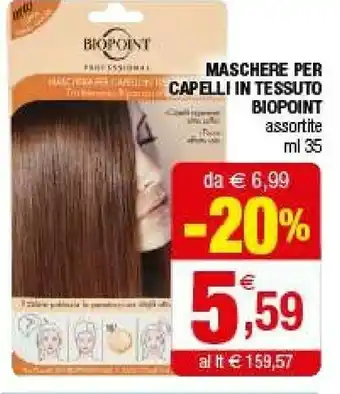 Iperal Biopoint Maschere Per Capelli In Tessuto offerta