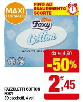 Iperal Foxy Fazzoletti Cotton offerta