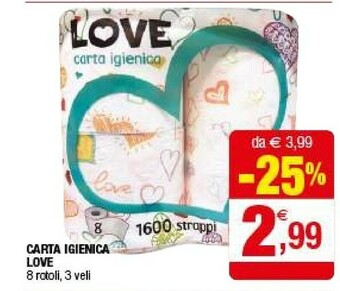 Iperal Love Carta Igienica offerta