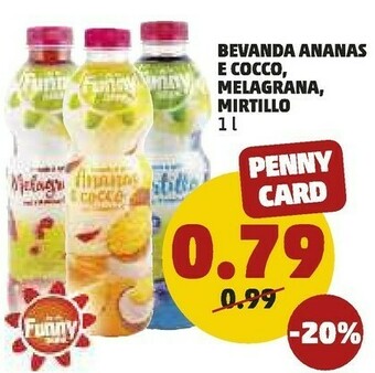 PENNY Funny Drink Bevanda Ananas Melagrana/ Mirtillo offerta