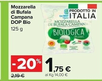 Carrefour Market Mozzarella Di Bufala Campana Dop Bio offerta
