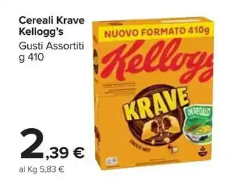 Carrefour Market Kelloggs Kellogg's Cereali Krave offerta