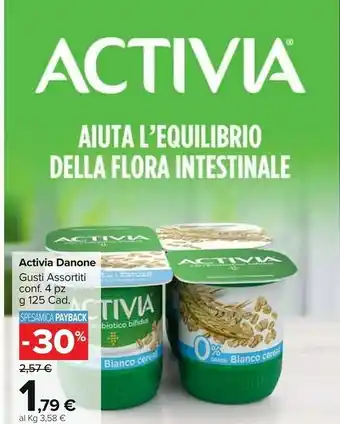Carrefour Market Danone Activia 0% Grassi offerta