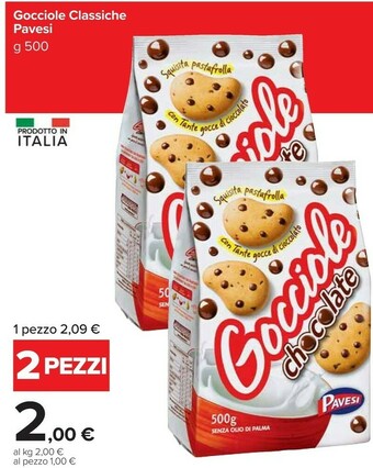 Carrefour Market Pavesi Gocciole Chocolate 500 G(ml) offerta