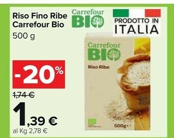 Carrefour Market Carrefour Bio - Riso Ribe 500 G(ml) offerta