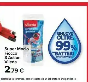Carrefour Market Vileda SuperMocio Fiocco Microfibre & Clean Testa Del Mocio Multicolore offerta