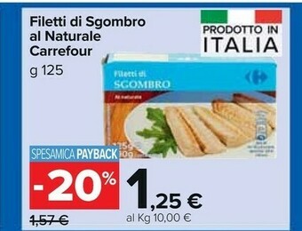 Carrefour Market Carrefour Filetti Di Sgombro Al Naturale offerta