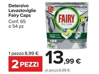 Carrefour Market Fairy Detersivo Lavastoviglie Caps offerta