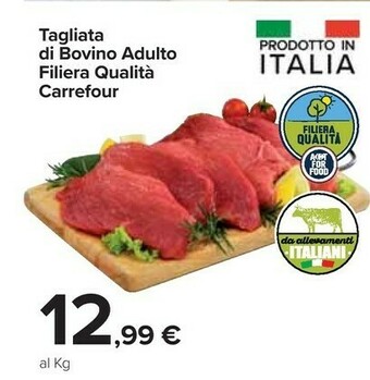 Carrefour Market Carrefour Tagliata Di Bovino Adulto Filiera Qualita offerta