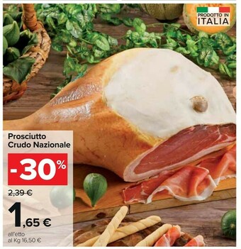 Carrefour Market Prosciutto Crudo Nazionale offerta