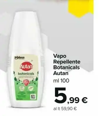 Carrefour Market Autan 309679 Repellente Per Insetti Spray 100 Ml offerta